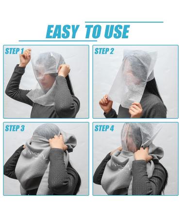 100 Pack Makeup Protector Hoods - Disposable Non Woven Lightweight Face Covers for Beauty and Clothing Protection - Breathable Cosmetic Masks for Travel, Wedding, and Home Use - Buy Online on GoSupps.com