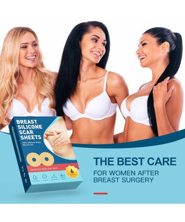Silicone Scar Sheets for Breast - 6 Pack, Post-Surgery Supplies for Scar Treatment - Buy Online on GoSupps.com