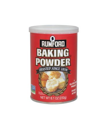 Rumford Aluminum Free Baking Powder, Canisters, 8.1 Ounce (Pack of 2)