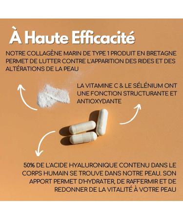 KOTOR Skin Complex | Marine Collagen + Hyaluronic Acid | Anti Wrinkles Anti Aging Smooth and Firming Skin | + Vitamin C + Selenium | 60 Capsules | Vegan | Made in France - Buy Online on GoSupps.com