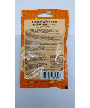 Nin Jiom Herbal Candy Tangerine-Lemon Flavour 20g - Buy Online on GoSupps.com