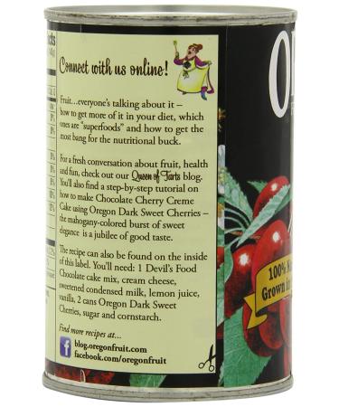 Oregon Fruit Dark Sweet Cherries in Heavy Syrup 15oz (Pack of 8) - Buy Online on GoSupps.com