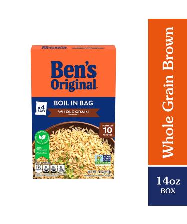 BEN'S ORIGINAL Whole Grain Brown Rice Boil in Bag Rice 14 oz - Pack of 12 - Buy Online on GoSupps.com