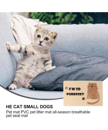 ULTECHNOVO Cat Litter Mat - Washable Pet Pad for Litter Boxes, Orange Cat Pattern Chocolate - Buy Online on GoSupps.com