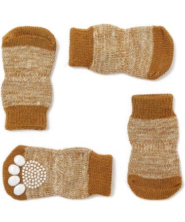 Pet Heroic 8 Sizes Anti-Slip Dog Socks Cat Socks Dog Cat Paw Protector With Rubber Reinforcement Traction Control for Indoor Wear Fit Extra Small to Extra Large Dogs Cats Yellow mode S - Buy Online on GoSupps.com