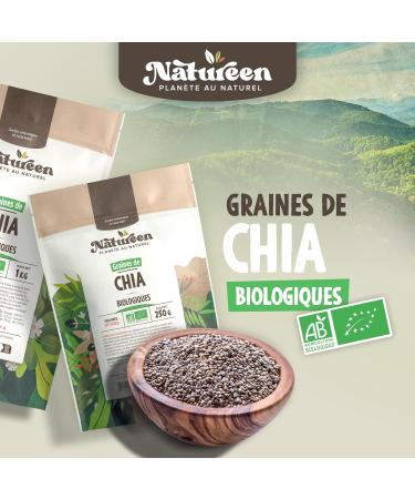 Plan te au Naturel Organic Chia Seeds - 500g (Salvia hispanica) - Buy Online on GoSupps.com