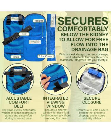 Double Nephrostomy Tube & Drainage Bag Cover - Royal Blue | International Shipping Available - Buy Online on GoSupps.com