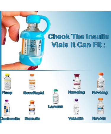 4ALLFAMILY Insulin Vial Protector - 2 Pack Short | Portable Diabetic Vial Sleeve for Kid, Adult, and Dogs | Protective Case for Insulin Vials | Travel-Friendly Holder - Buy Online on GoSupps.com