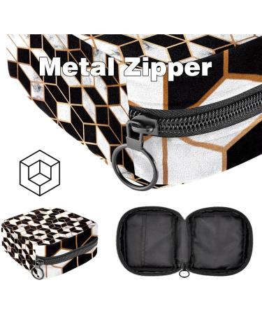 Stylish Storage Bags for Women's Essentials | Geometric Pattern | Portable Menstrual Pad Tampon & Bandage Holder - Buy Online on GoSupps.com