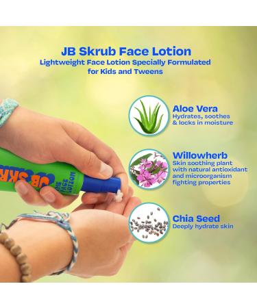 Hydrating Face Lotion for Kids & Teens - Acne Moisturizer Oil-Control Fast-Absorbing Vegan & Cruelty-Free - Buy Online on GoSupps.com