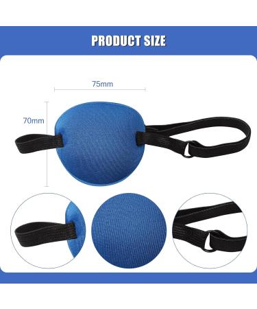 6 Pieces Adjustable Eye Patch Set - Blue & Black Lazy Eye Masks for Adults & Kids | Comfortable Elastic Eye Patches - Buy Online on GoSupps.com