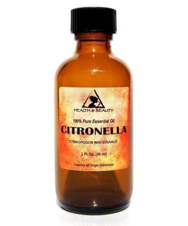Citronella Essential Oil Aromatherapy Therapeutic Grade 100% Pure Natural 2 oz 59 ml - Buy Online on GoSupps.com