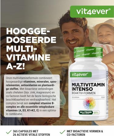 VitaminVersand24 DE Multivitamin AZ 365 highdose capsules with 26 bioactive forms & branded raw materials Vitamins + Minerals Allinone Complex Vegan - Buy Online on GoSupps.com