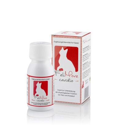 Felimove Cardio Herz-Liquid (60 ml) |Supports heart blood pressure coagulation and circulation in a product |especially for cats with omega-3 (EPA DHA) Taurin Carnitin Crataegus - Buy Online on GoSupps.com
