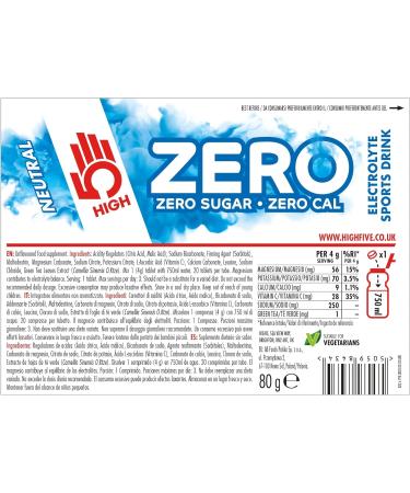 High5 ZERO Electrolyte Hydration Tablets with Vitamin C - Neutral 20 Count - Buy Online on GoSupps.com