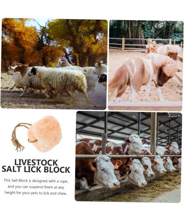 HANABASS Lick Salt Block Salt Licking Block Nutrition Farm Animals Salt Hanging Salt Block Farm Supply - Buy Online on GoSupps.com