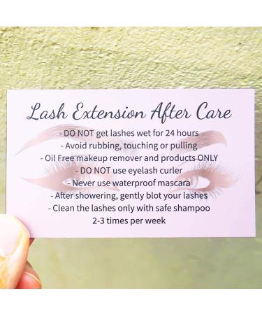 100 Lash Extension Aftercare Cards | Lash Client Instruction | Pink Technicians Accessories - Buy Online on GoSupps.com