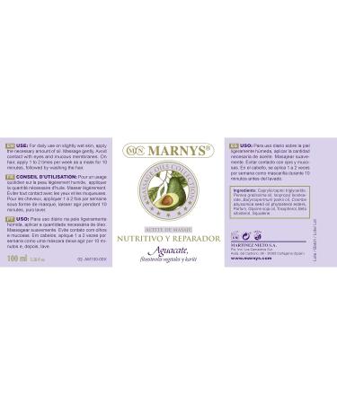 Marny's Avocado Massage Oil 100Ml. - Buy Online on GoSupps.com