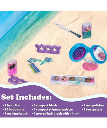 Disney 100 Piece Makeup Set for Kids | Townley Girl The Little Mermaid Kit with Blush, Nail Polish, Hair Accessories & More - Ideal Birthday Gift for Ages 3 - Buy Online on GoSupps.com
