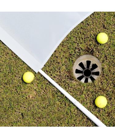 Webeedy Standard Practice Golf Flag - Solid Nylon | Portable Golf Target Flags for Yard & Putting Green - 20.1x14.2 White - Buy Online on GoSupps.com