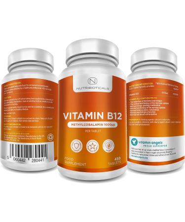 Vitamin B12 Methylcobalamin 1000mcg 450 Tablets | 15-Month Supply for Energy & Immune Support - Buy Online on GoSupps.com