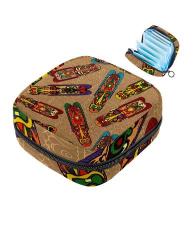 African Ethnic Napkin Storage Bag for Women Teen Girls Menstrual Cup Nursing Pad Holder