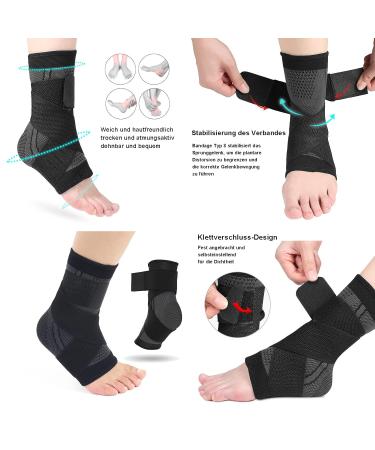Adjustable Ankle Bandage - 2 Pack Breathable Elastic Support for Injury Recovery - Buy Online on GoSupps.com