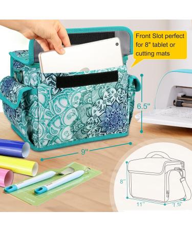 FINPAC Portable Carrying Bag for Cricut Joy - Emerald Illusions | Storage Organizer Tote with Supplies Sections - Buy Online on GoSupps.com