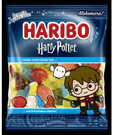  HARIBO Haribo Harry Potter Hermione & Ron Special Edition 160g - Fruit Gum Mix with Golden Shot Sorting Hat Hedwig Owl and More - Limited Edition - Buy Online on GoSupps.com