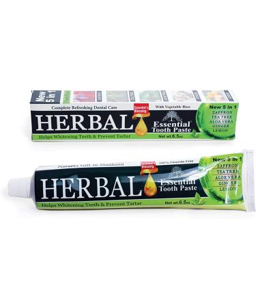 Herbal Essential Toothpaste - 100% Fluoride Free Teeth Whitening | Natural Dental Care - Buy Online on GoSupps.com