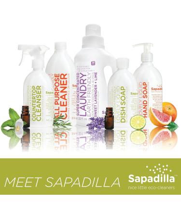Sapadilla Dish Soap Rosemary Peppermint - 16 Fl Oz | Eco-Friendly Vegan & Biodegradable - Buy Online on GoSupps.com