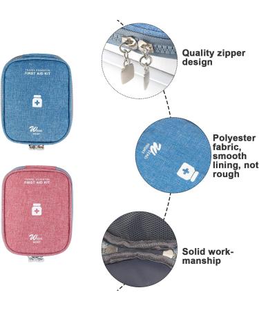 Rnhdly 2-Piece Travel Pharmacy Bag | Waterproof Mini First Aid Bag for Medication Emergency Essentials | Portable & Compact for Office Travel & Camping - Buy Online on GoSupps.com