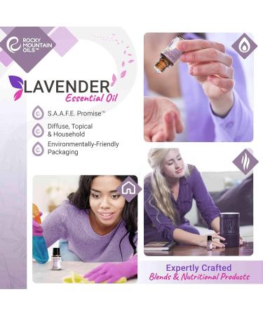 Buy Rocky Mountain Oils Purify Lavender Essential Oil - Organic Diffuser Oil for Aromatherapy | Frankincense & Sage Blend | Perfect for Spa Hotel & Sleep - Buy Online on GoSupps.com