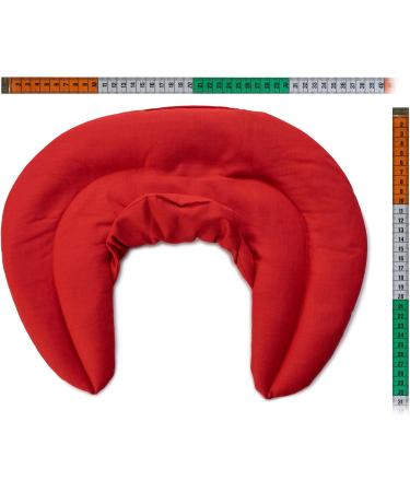 Cherry Red Neck Pillow with Stand-Up Collar | Heat Pad & Spelt Grain Support for Neck & Shoulders - International Shipping - Buy Online on GoSupps.com