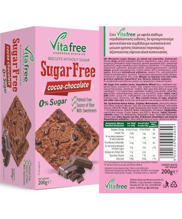 Vitafree Cookies Biscuits Sample Set - 6 Sugar-Free Varieties (1180g) from Greece | Healthy Snacks for International Shipping - Buy Online on GoSupps.com