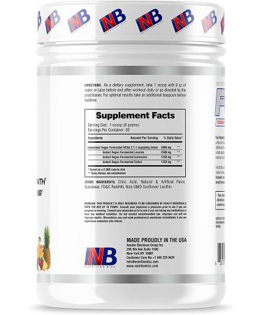 NutritionBizz BCAA Powder  5 Grams of BCAAs Amino Acids  Post Workout Recovery Drink for Muscle Building  Recovery  and Endurance  30 Servings (Fruit Punch) - Buy Online on GoSupps.com