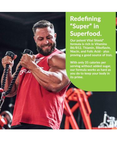 Granite Nutrition Vital Shield - USDA Organic Superfood Greens with Mushrooms & Tart Cherry Supports Energy Immune Function & Digestive Health Lemon Lime Flavor (30 Servings) Lemon Lime Greens - Buy Online on GoSupps.com