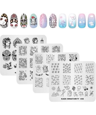 KADS Nail Stamping Plates Set - Floral Animal & Chinese Style Nail Art Stencils for Stunning Manicures - International Shipping Available - Buy Online on GoSupps.com
