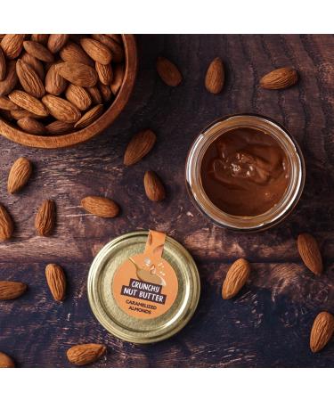 Naturally Pam Crunchy Nut Butter | Organic Almond Peanut Puree with Caramelized Almonds - 6 x 200g | Buy Internationally - Buy Online on GoSupps.com