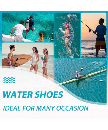 Unisex Fast-Drying Water Shoes for Men & Women - Beach Pool and Kayaking - Drainage Holes - Sizes 36-46 EU - Blue - Buy Online on GoSupps.com