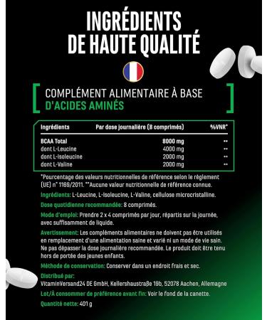BCAA Ultra Tabs - 365 Comprim s avec 1000 mg de BCAA par Comprim - Ratio Optimal 2:1:1 - Complexe d Acides Amin s base de Leucine Isoleucine & Valine - Vegan - Buy Online on GoSupps.com