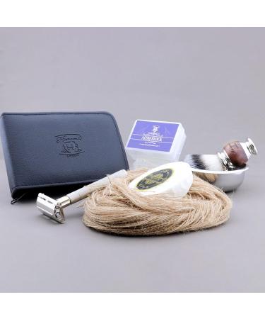 Luxury Haryali London 6-Part Razor Set | Synthetic Silver Tip Brush & Butterfly Razor | Ultimate Shaving Experience - Buy Online on GoSupps.com