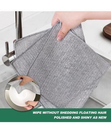 Wire Dishwashing Rags for Wet and Dry 15 Pcs Non Scratch Wire Dishcloth Multipurpose Wires Dishwashing Rag Dish Washing Cloths for Dishes Sinks - Buy Online on GoSupps.com