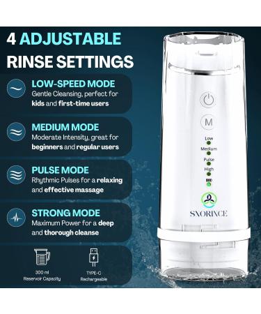 Nasal Irrigation System for Sinus Relief - Portable Cordless Electric Neti Pot Nose Cleaner - Sinus Flush Kit for Adults & Kids Home & Travel with 4 Rinse Modes 4 Nozzles 40 Salt Packs With Carry Bag - Buy Online on GoSupps.com