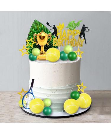 DRWATE 21 PCS Tennis Cake Toppers Tennis Cake Decoration Trophy Balls for Boys Men Birthday Favors Tennis Theme Birthday Party Supplies (Tennis) - Buy Online on GoSupps.com