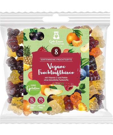  naschlabor Vegan Duo Fruit Juice Bear 300g | Delicious Vegan Fruit Gummies | Gift for Vegans | 2 Pack - Buy Online on GoSupps.com