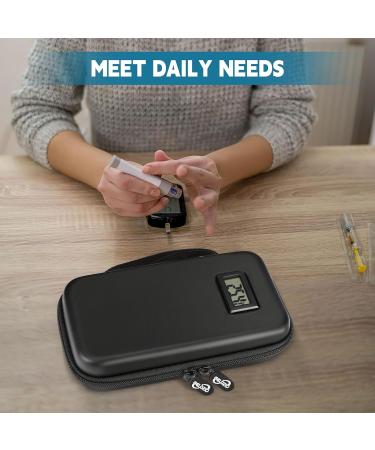 Gelozid Insulin Cooler Travel Case - Temperature Display Screen, Hard Shell Diabetes Cooler Bag with Double Insulation - Portable Diabetic Supplies Medicine Travel Case - Buy Online on GoSupps.com