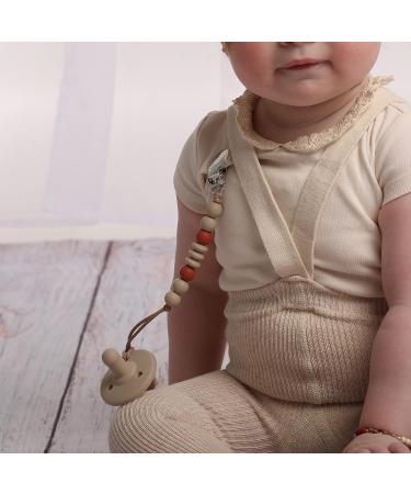 Adora Baby Gifts Silicone Pacifier Clip - Saddle Rust | Baby Pacifier Holder for Boys and Girls - Buy Online on GoSupps.com