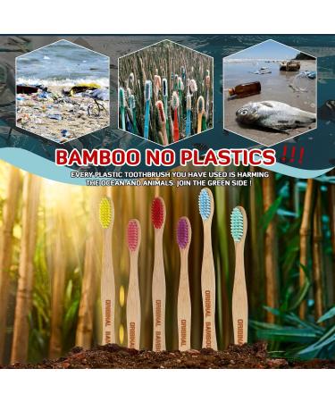 BPA Free Bamboo Charcoal Toothbrushes - Eco-Friendly 6 Pack | Biodegradable Soft Bristles for Dental Hygiene & Gum Care - Buy Online on GoSupps.com