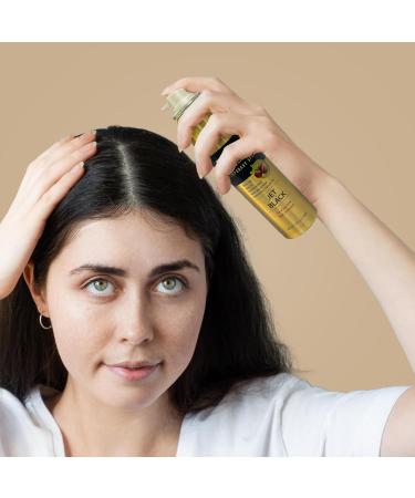 Tinted Color Temporary Spray for Gray Root Touch-Up - 3.38oz Jet Black True to Color Quick Dry Humidity-Resistant with Jojoba Oil - Buy Online on GoSupps.com